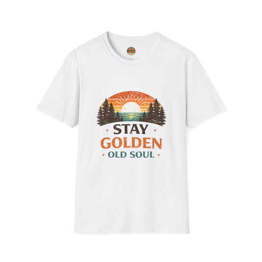 Stay Golden Old Soul T-Shirt — Vintage Sunset Nature Tee - Creations by Chris and Carlos