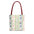 Floral Ribbon Stripe Tote Bag — Vintage Blue Vase Pattern