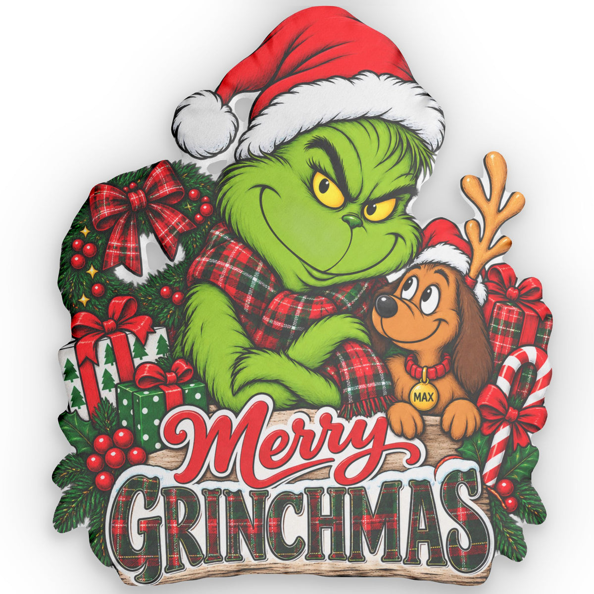 Pink Grinchmas™ | Shaped Pillow