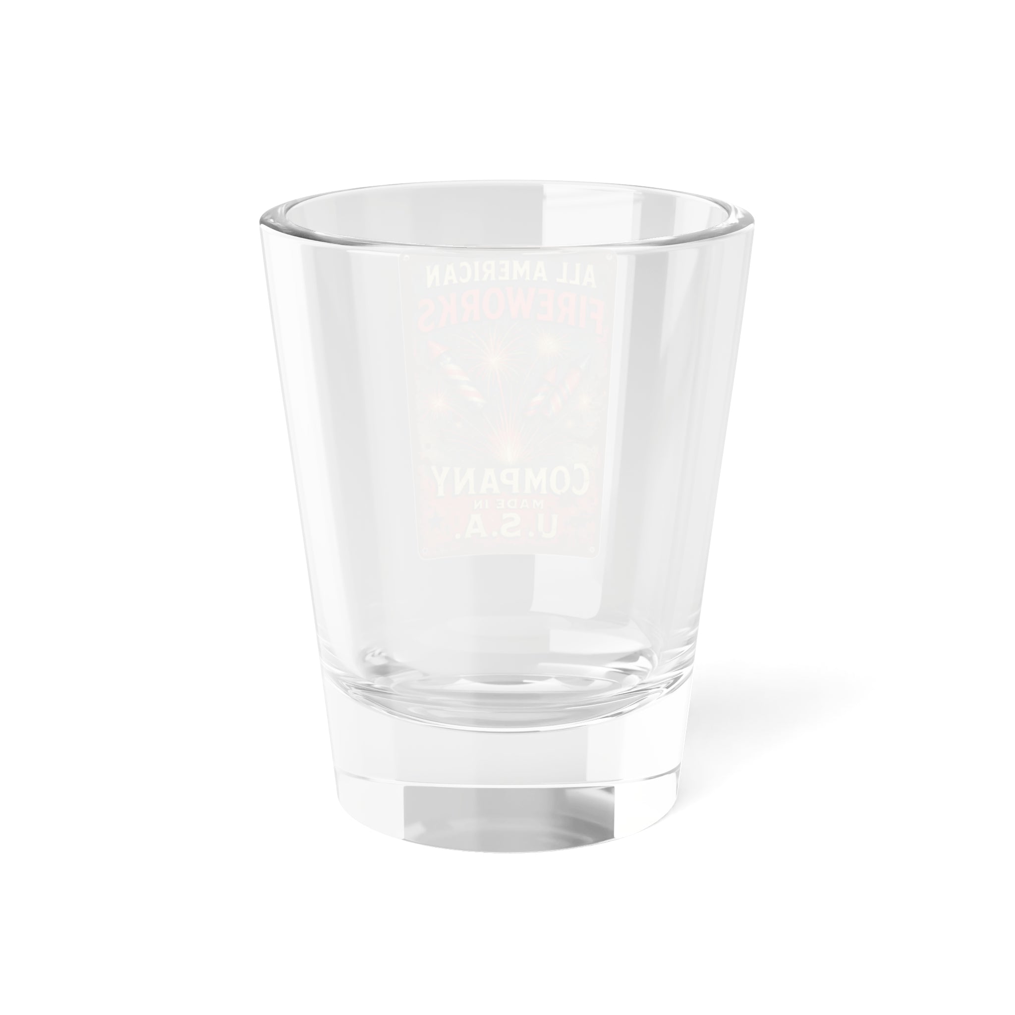 Fireworks Shot Glass — 'All American Fireworks Company' 1.5oz Vintage Patriotic Shooter - Creations by Chris and Carlos
