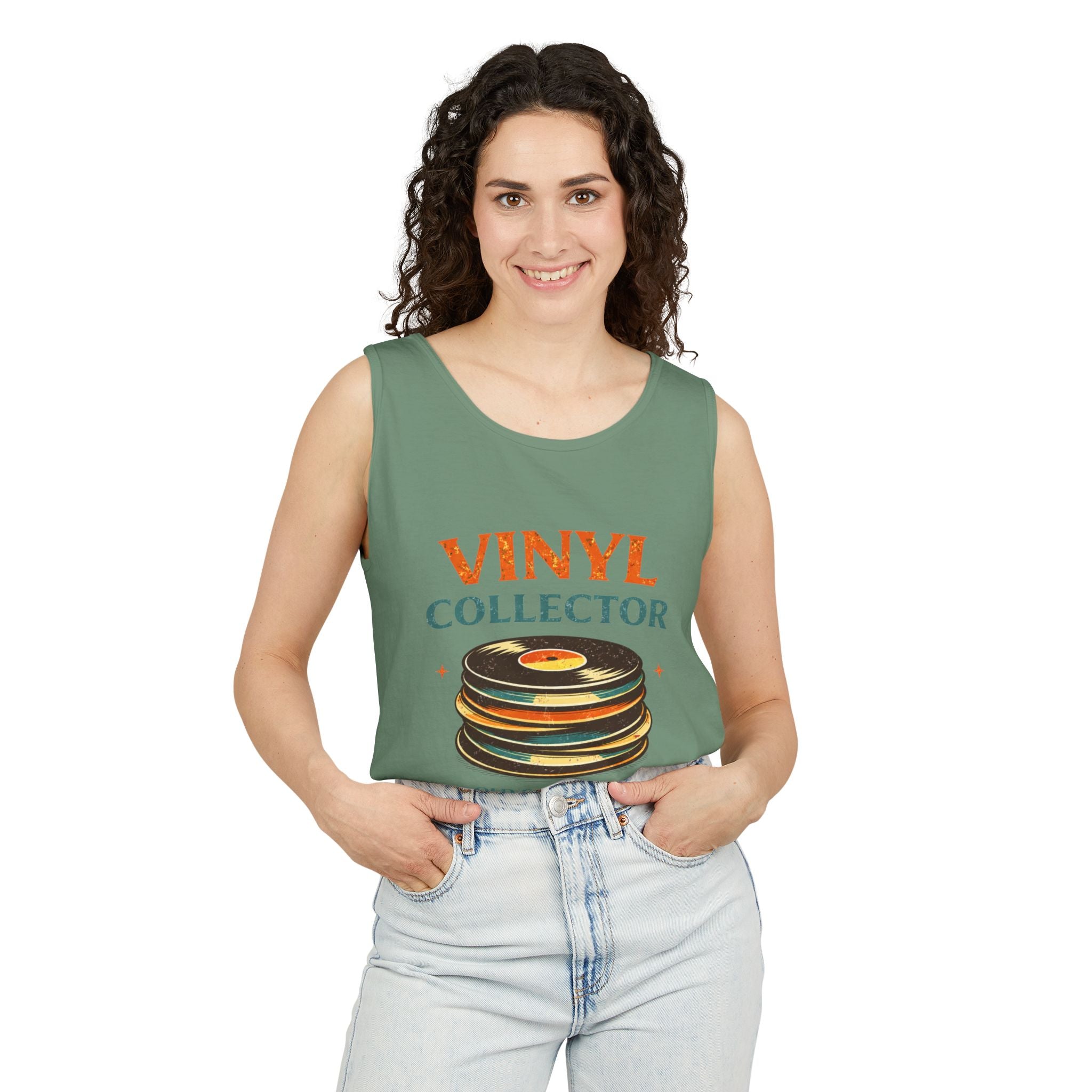 Vinyl Collector Tank Top — Old Soul Club Retro Record Lover Tee - Creations by Chris and Carlos