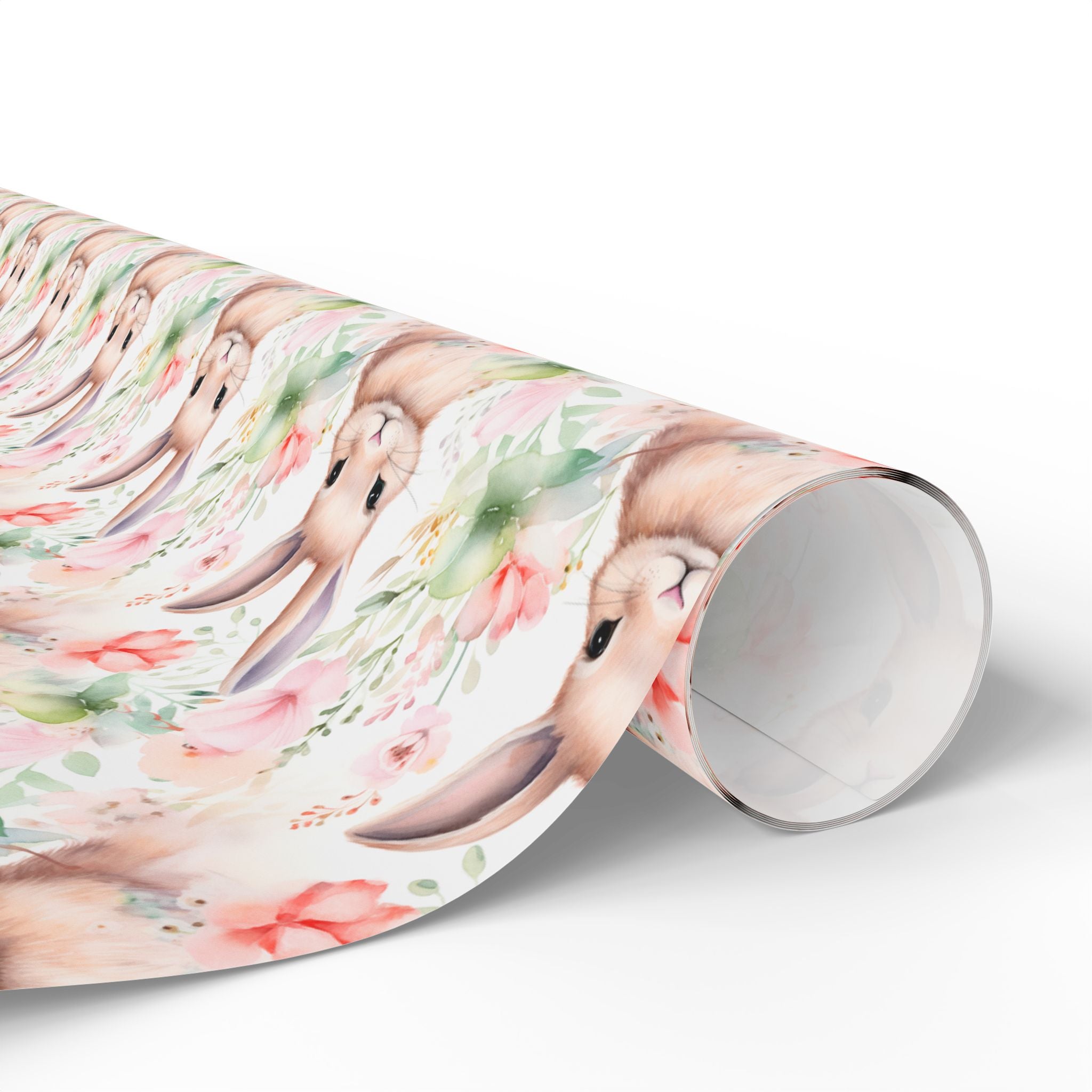 Easter Floral Bunny Wrapping Paper Roll — Cute Pastel Rabbit Gift Wrap for Baby Showers & Easter - Creations by Chris and Carlos