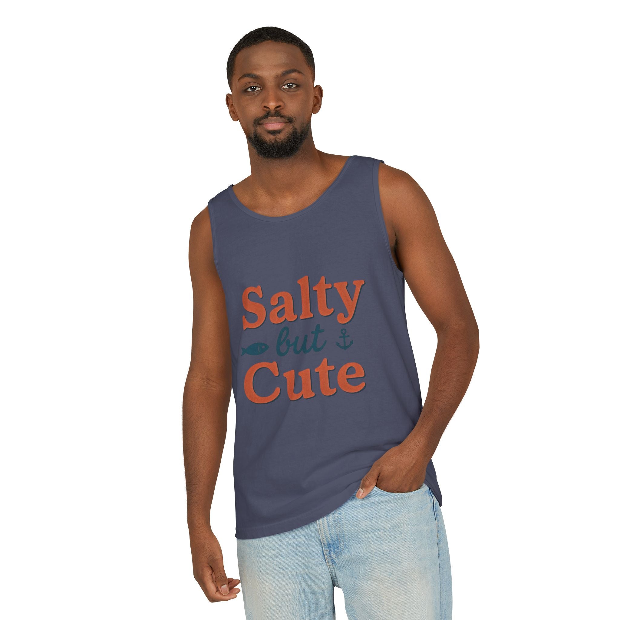 Salty But Cute Tank Top — Nautical Beachy Graphic Summer Shirt - Creations by Chris and Carlos