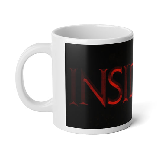 20oz Jumbo Mug — Red Gothic "Insidious" Horror Logo Coffee Cup - Creations by Chris and Carlos