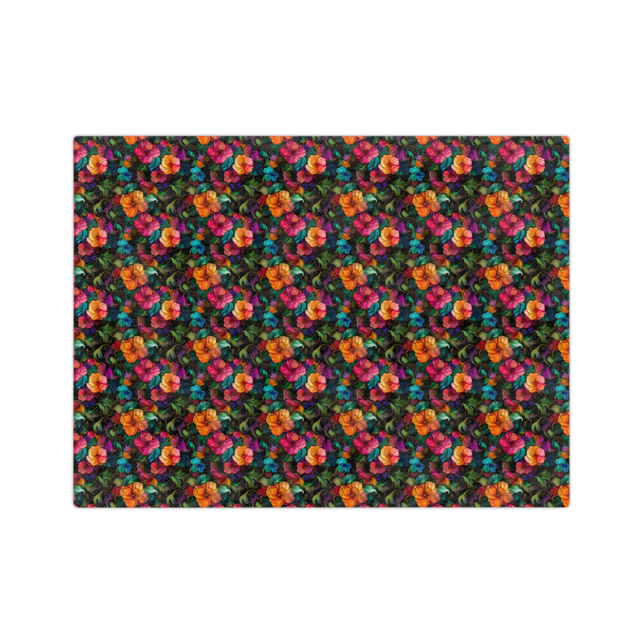 Sol y Alegría (Sun and Joy) Collection-Floral Velvet Microfiber Blanket Colorful Tropical Bloom Throw - Creations by Chris and Carlos