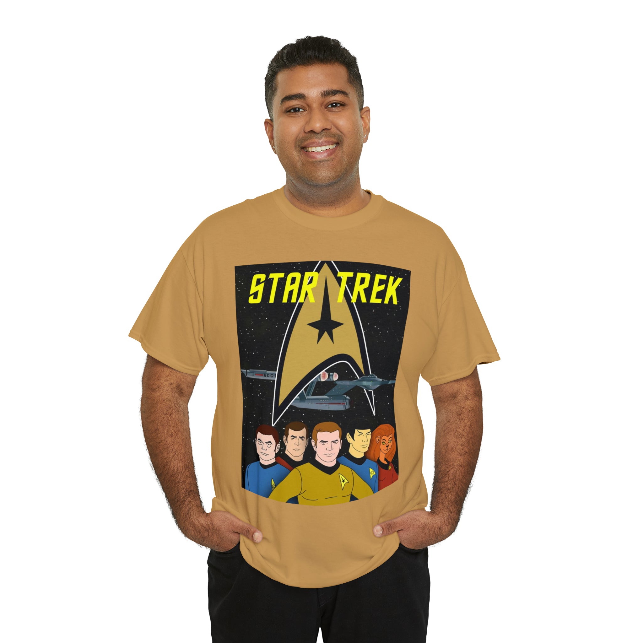 Star Trek Cartoon- Unisex Heavy Cotton T-Shirt - Creations by Chris and Carlos