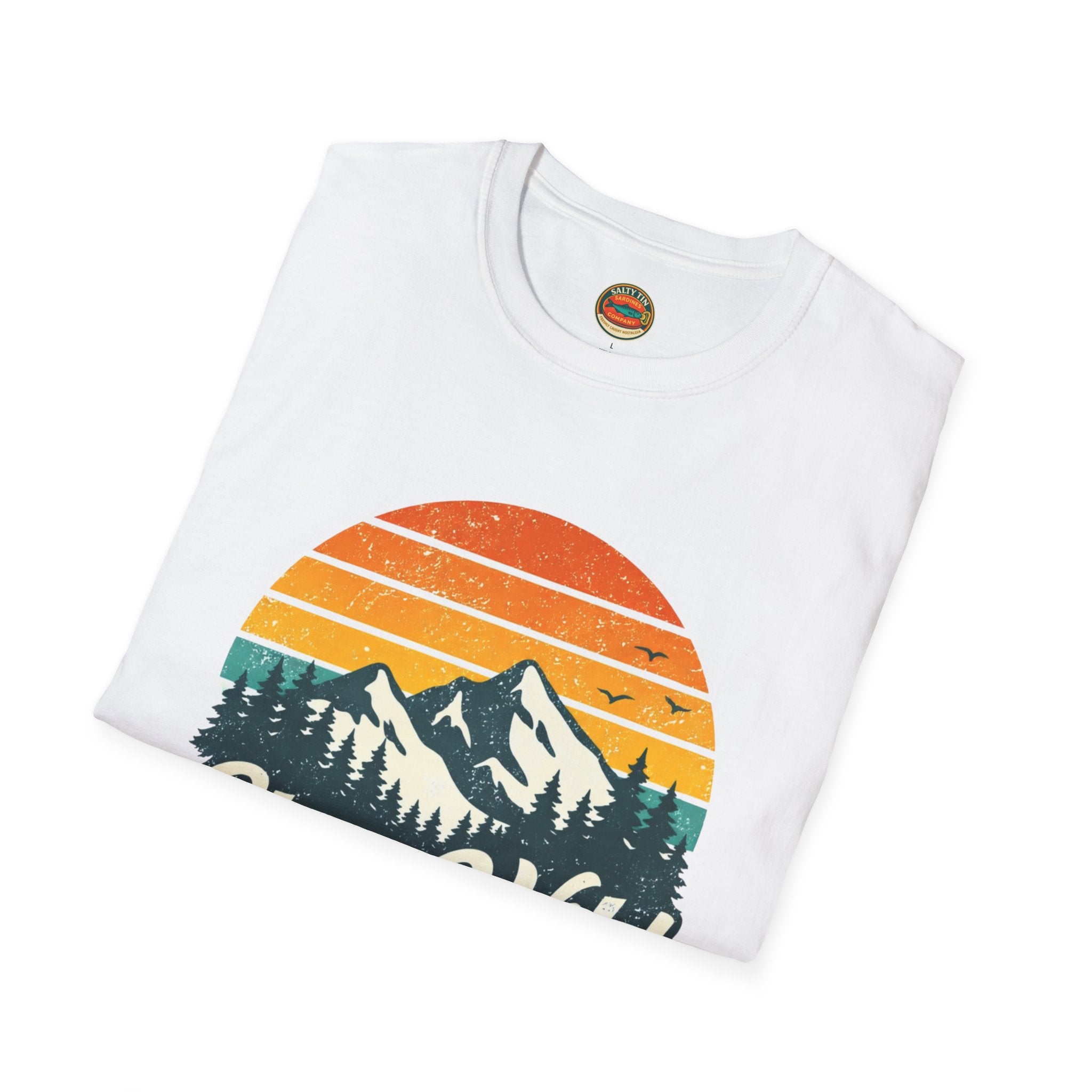 Stay Wild Mountain T-Shirt — Vintage Sunset Outdoor Adventure Tee - Creations by Chris and Carlos