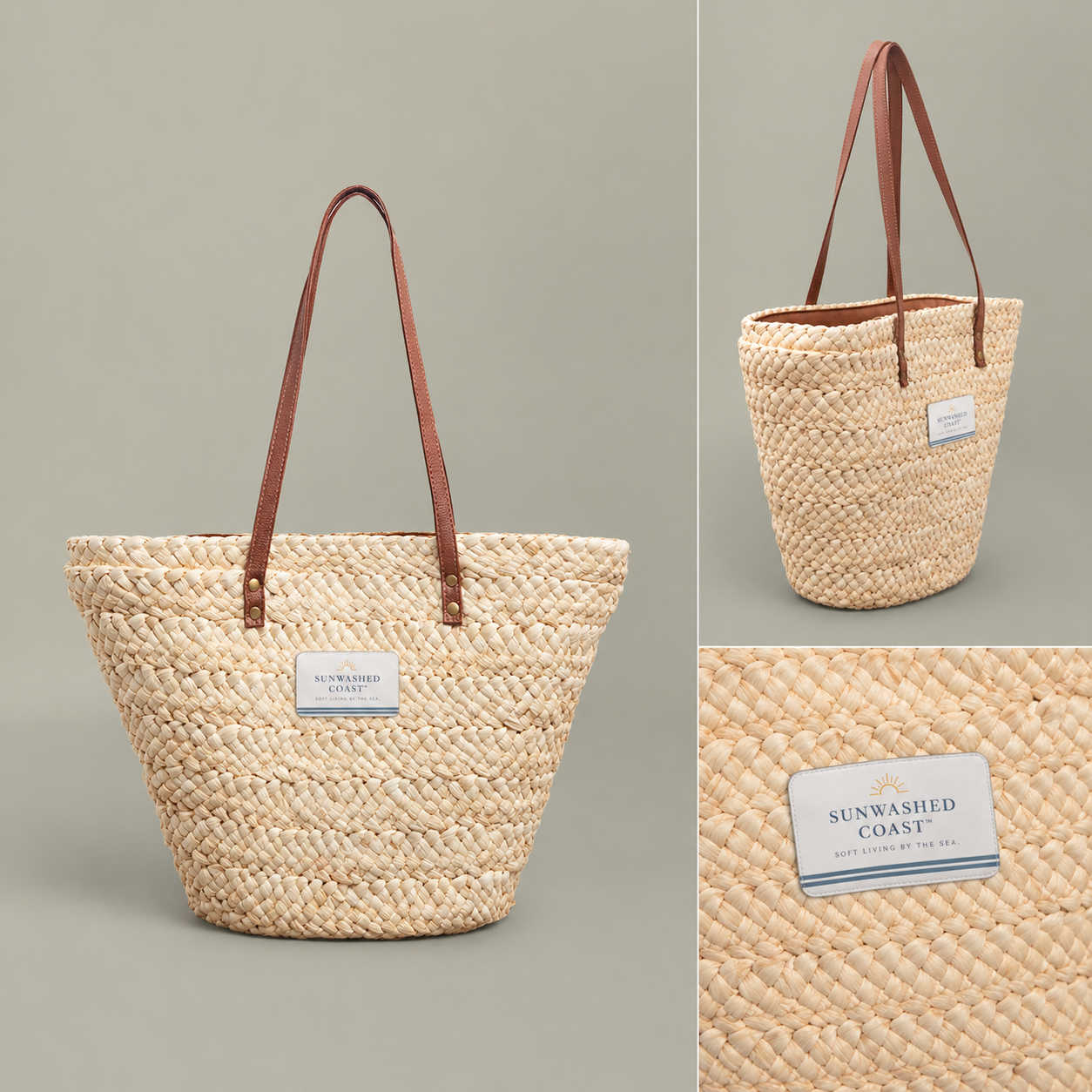Sunwashed Coast Bundle 2 - Beach Towels(2) and our Rattan Beach Bag - Creations by Chris and Carlos