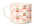 25oz Ceramic Latte Mug — Pink Cherry Checkerboard Pattern