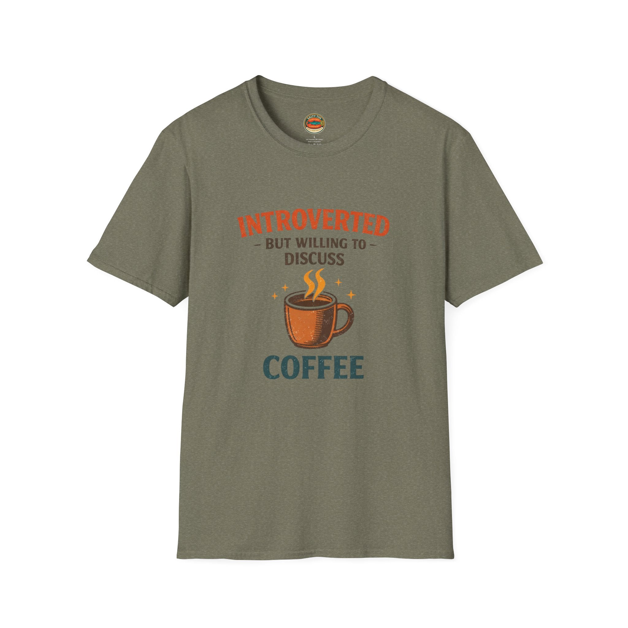 Introverted But Willing to Discuss Coffee T-Shirt - Creations by Chris and Carlos