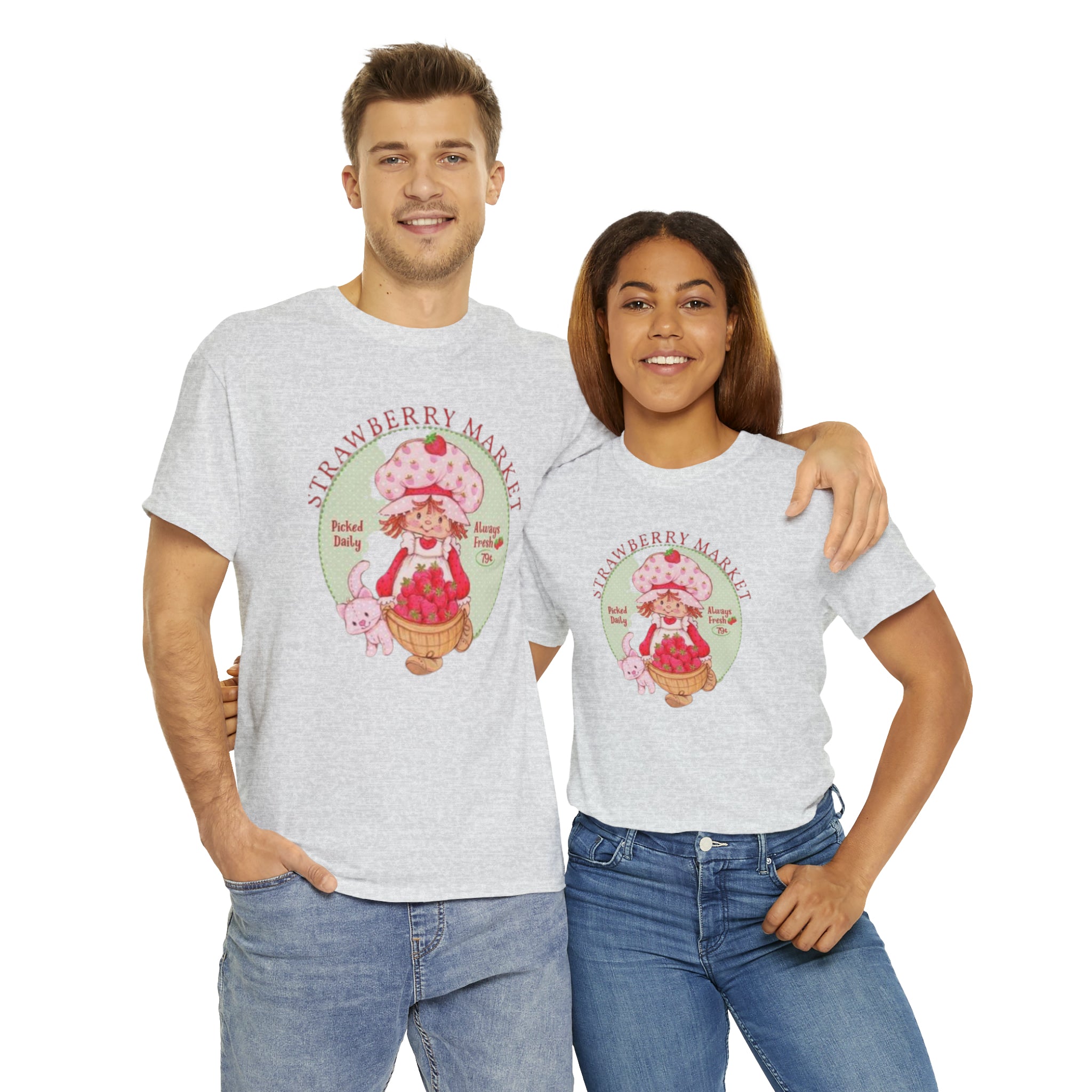 Strawberry Shortcake-  Unisex Heavy Cotton T-Shirt - Creations by Chris and Carlos