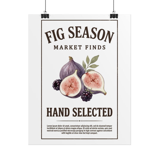 Fig Season Market Finds Poster — Hand Selected Botanical Wall Art - Creations by Chris and Carlos