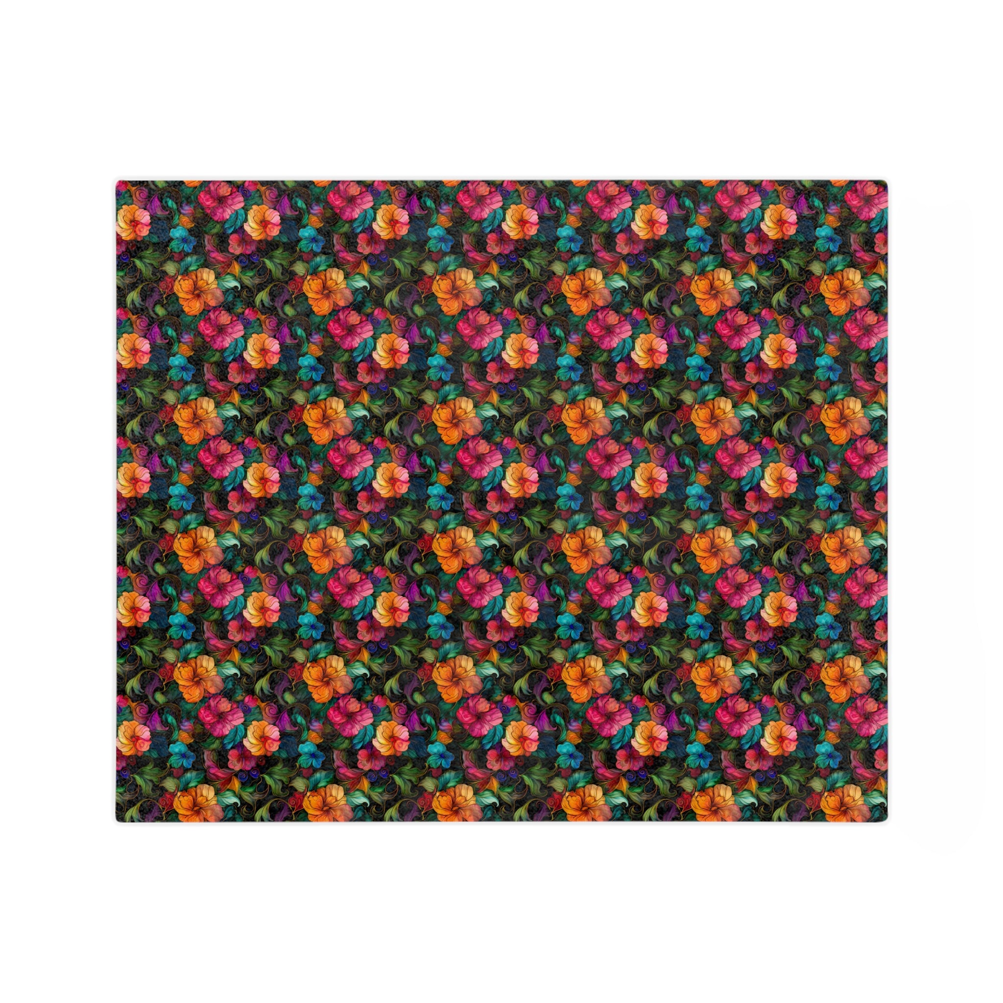 Sol y Alegría (Sun and Joy) Collection-Floral Velvet Microfiber Blanket Colorful Tropical Bloom Throw - Creations by Chris and Carlos