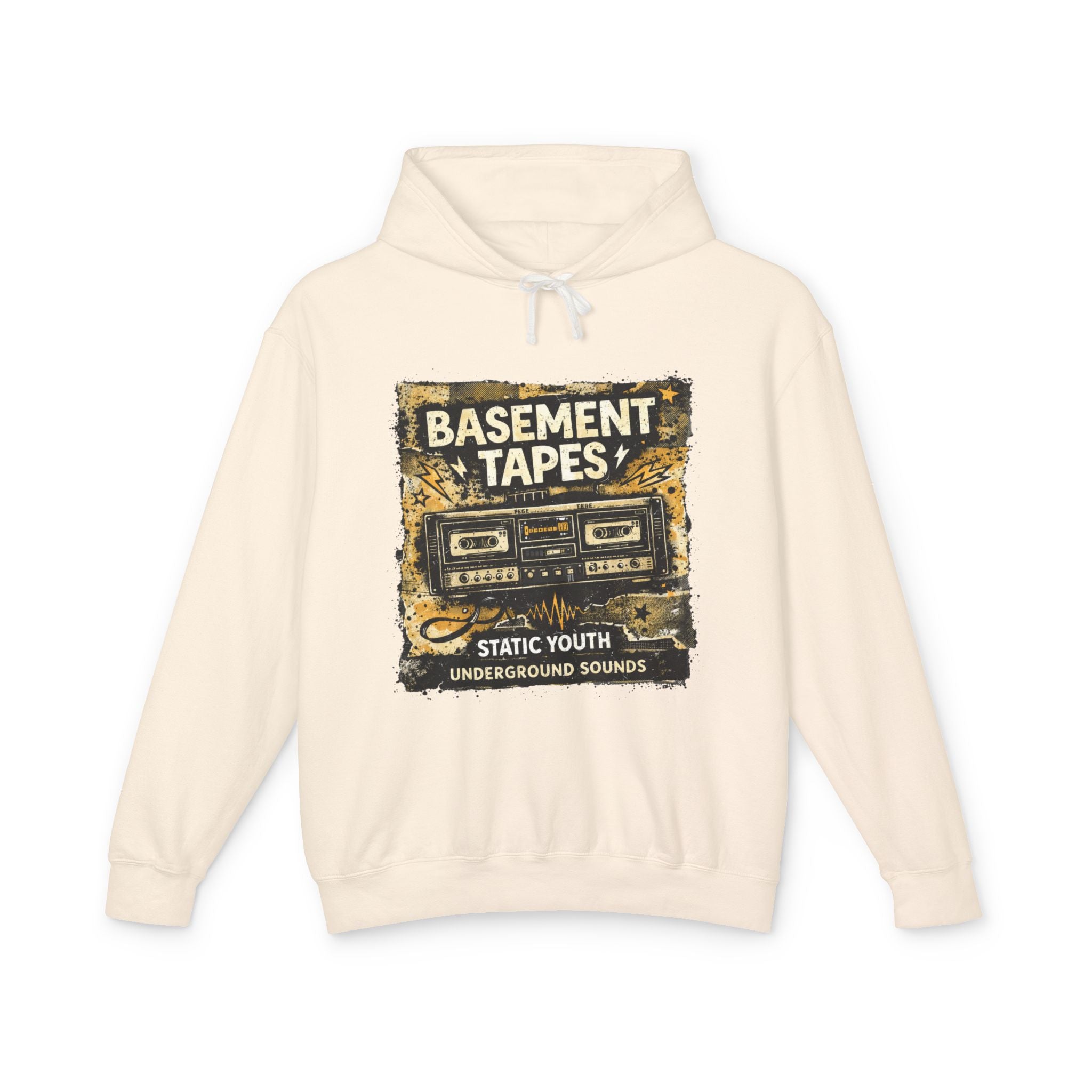 Basement Tapes Vintage Cassette Hoodie — Retro Music Streetwear - Creations by Chris and Carlos