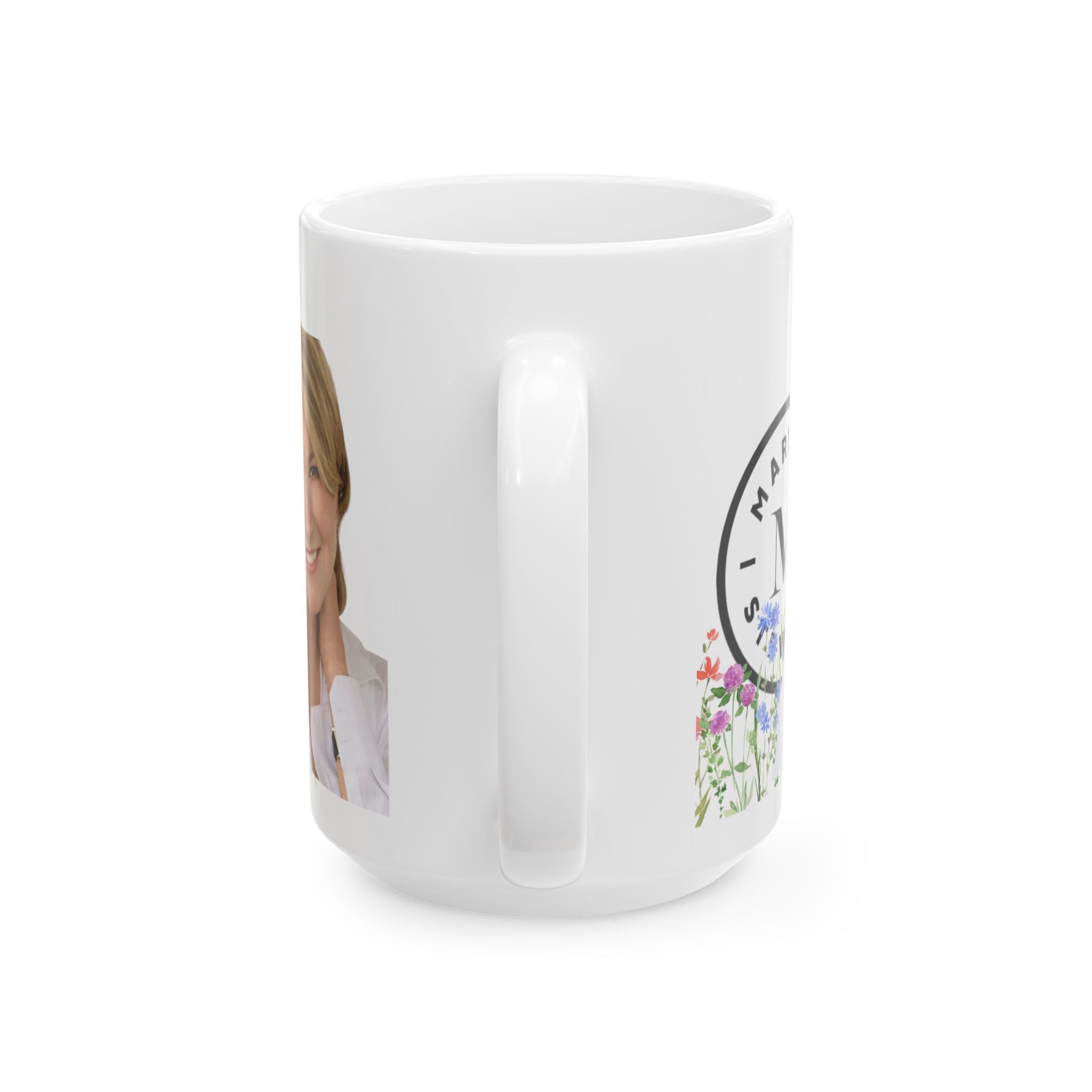 Martha- Martha Stewart Floral Portrait Ceramic Mug (11oz & 15oz) - Creations by Chris and Carlos