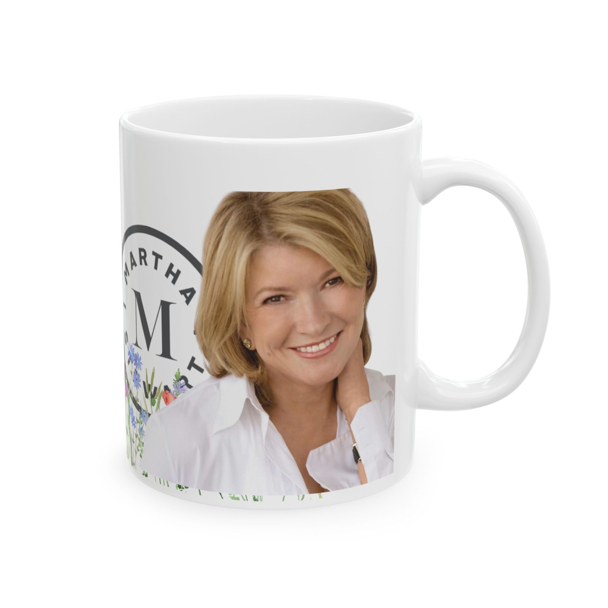 Martha- Martha Stewart Floral Portrait Ceramic Mug (11oz & 15oz) - Creations by Chris and Carlos