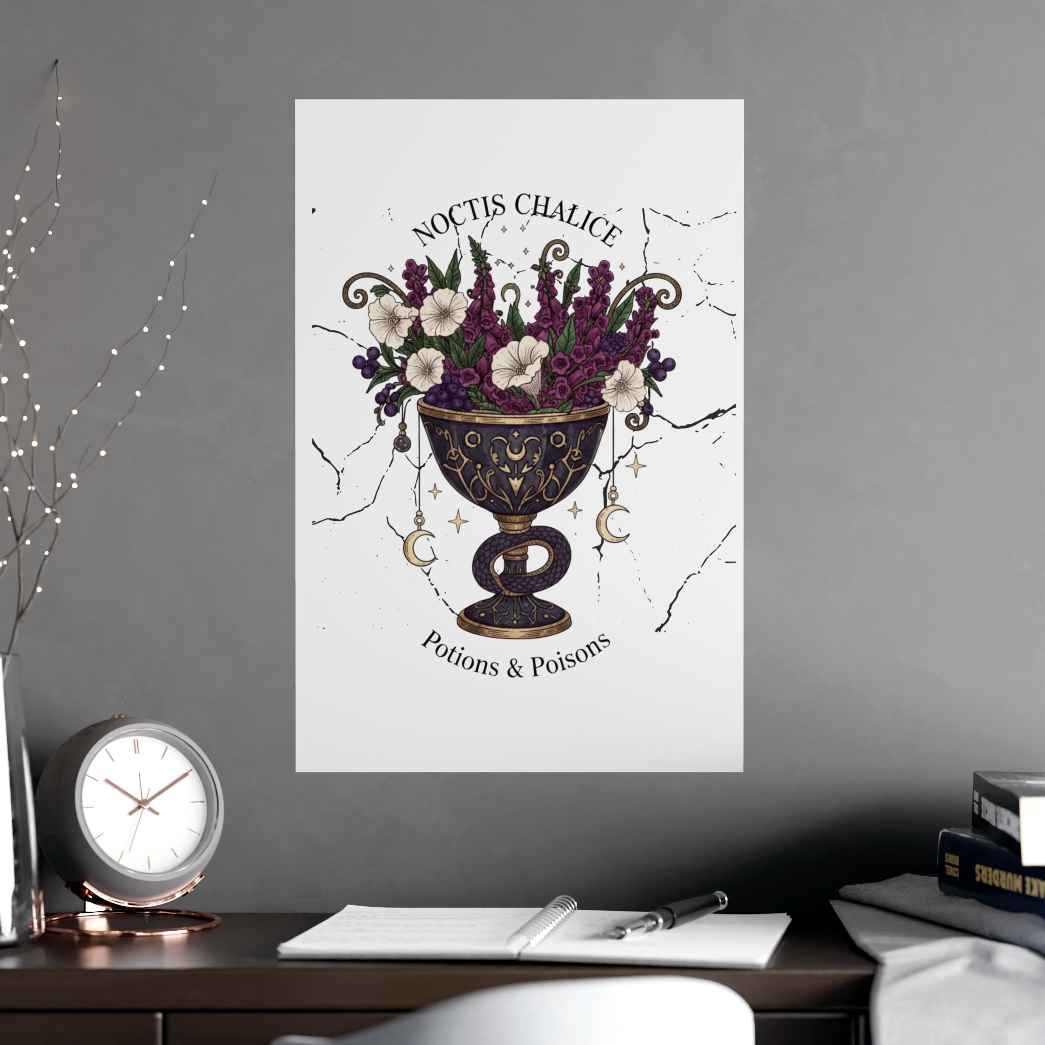 Noctis Chalice Matte Poster — Potions & Poisons Floral Gothic Wall Art - Creations by Chris and Carlos