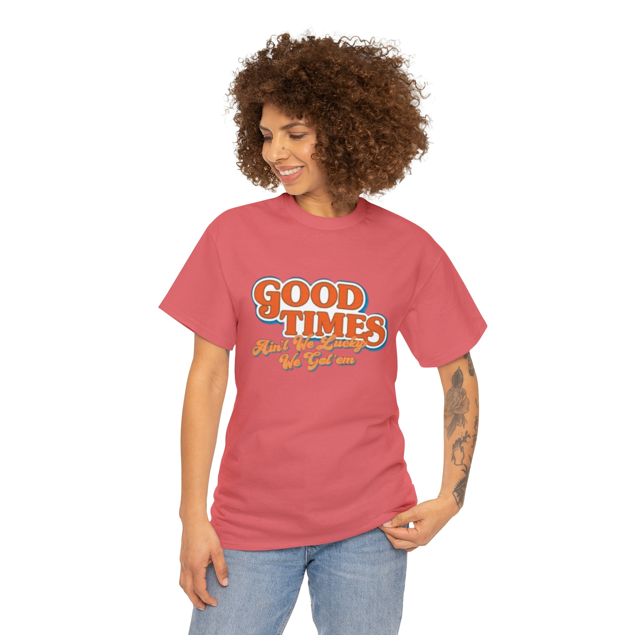 Good Times 70's TV Show- Unisex Heavy Cotton T-Shirt - Creations by Chris and Carlos