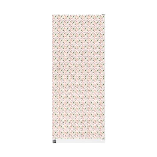 Easter Floral Bunny Wrapping Paper Roll — Cute Pastel Rabbit Gift Wrap for Baby Showers & Easter - Creations by Chris and Carlos