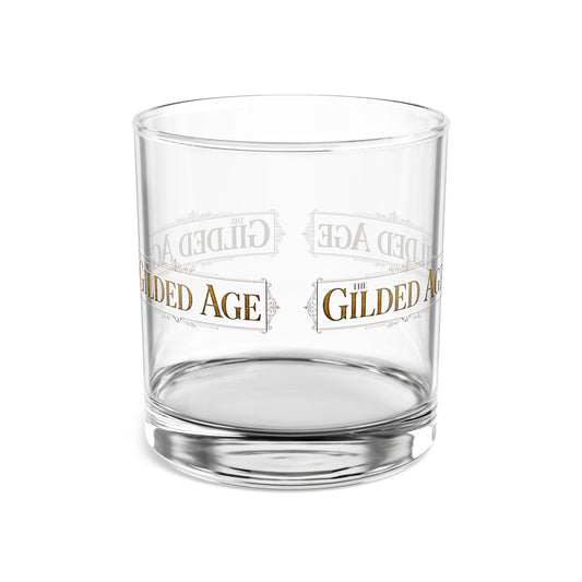 Gilded Age 10oz Rocks Glass — Vintage Gold Script Whiskey Tumbler - Creations by Chris and Carlos