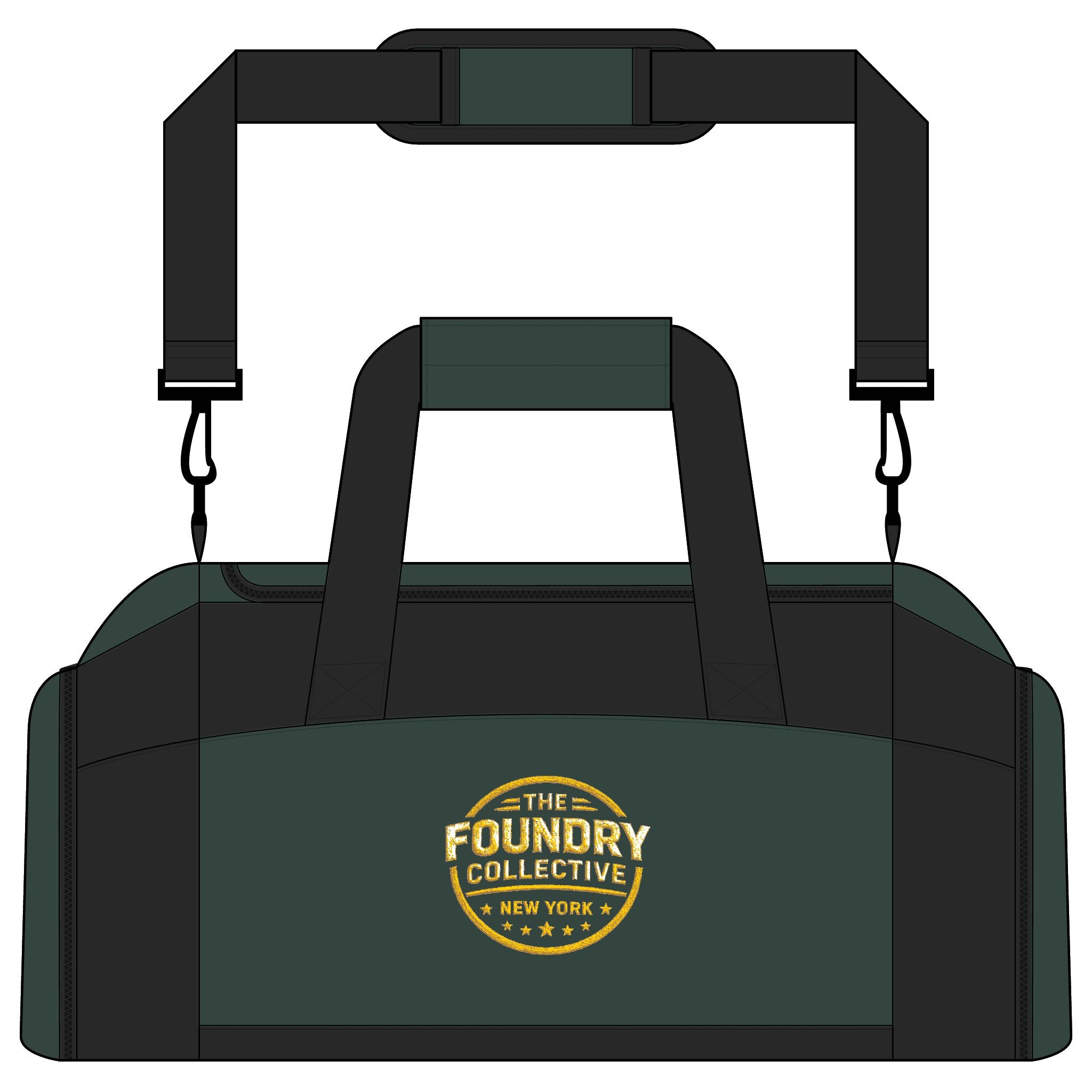 The Foundry Collective NYC Logo Gym Bag — Durable Duffle for Workouts & Travel - Creations by Chris and Carlos