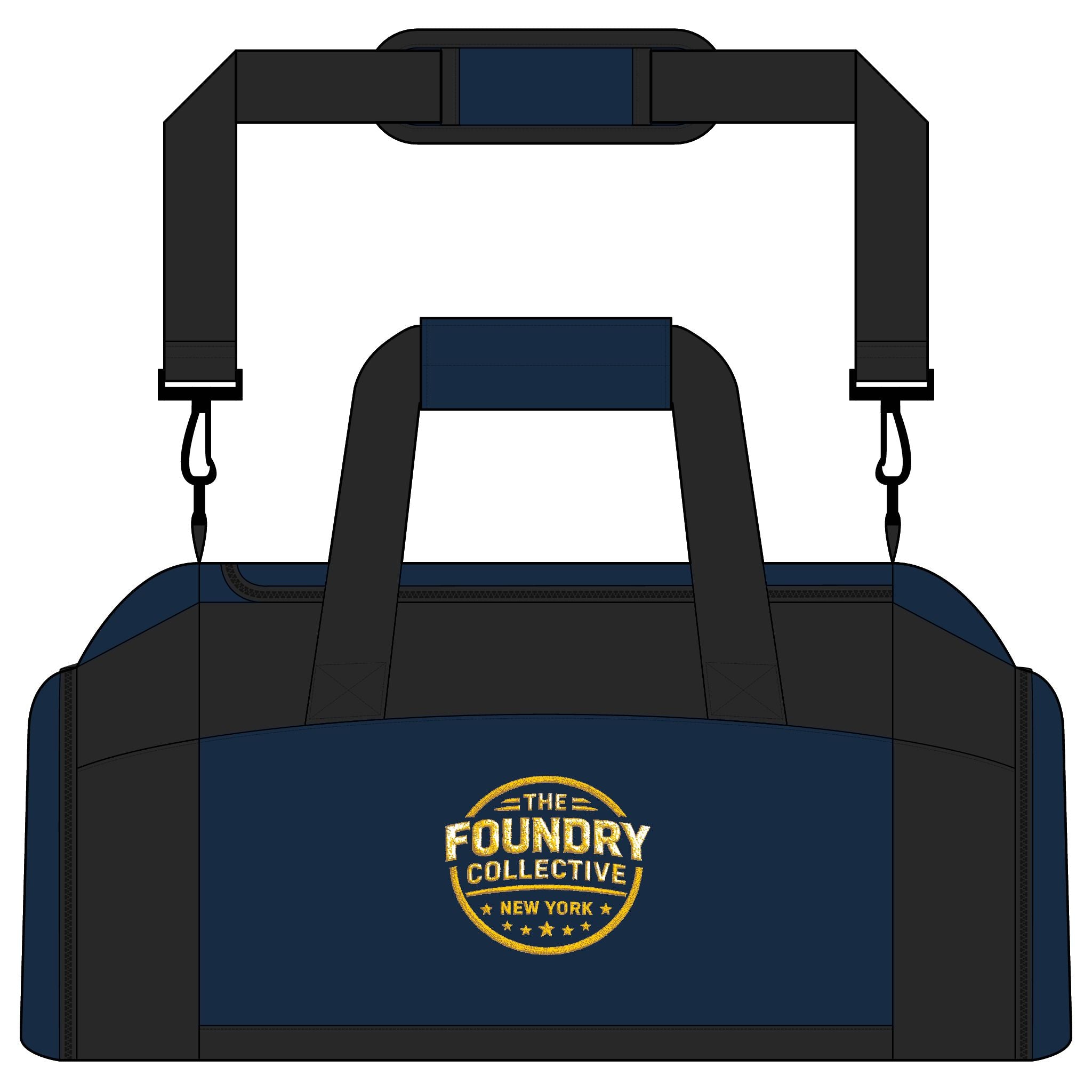 The Foundry Collective NYC Logo Gym Bag — Durable Duffle for Workouts & Travel - Creations by Chris and Carlos