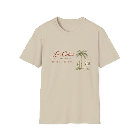 Los Cabos Palm Beach T-Shirt — Tropical Vacation Tee with Shell Graphic - Creations by Chris and Carlos