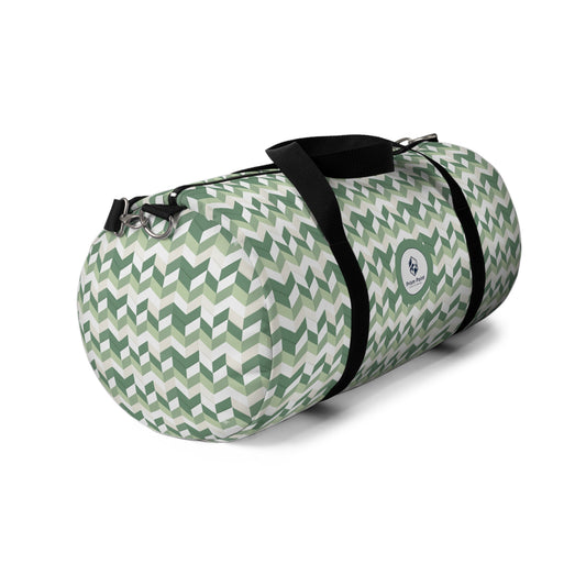 Prism Point Athletic Collection Chevron Sage Duffel Bag — Sage Geometric Travel Gym Bag - Creations by Chris and Carlos