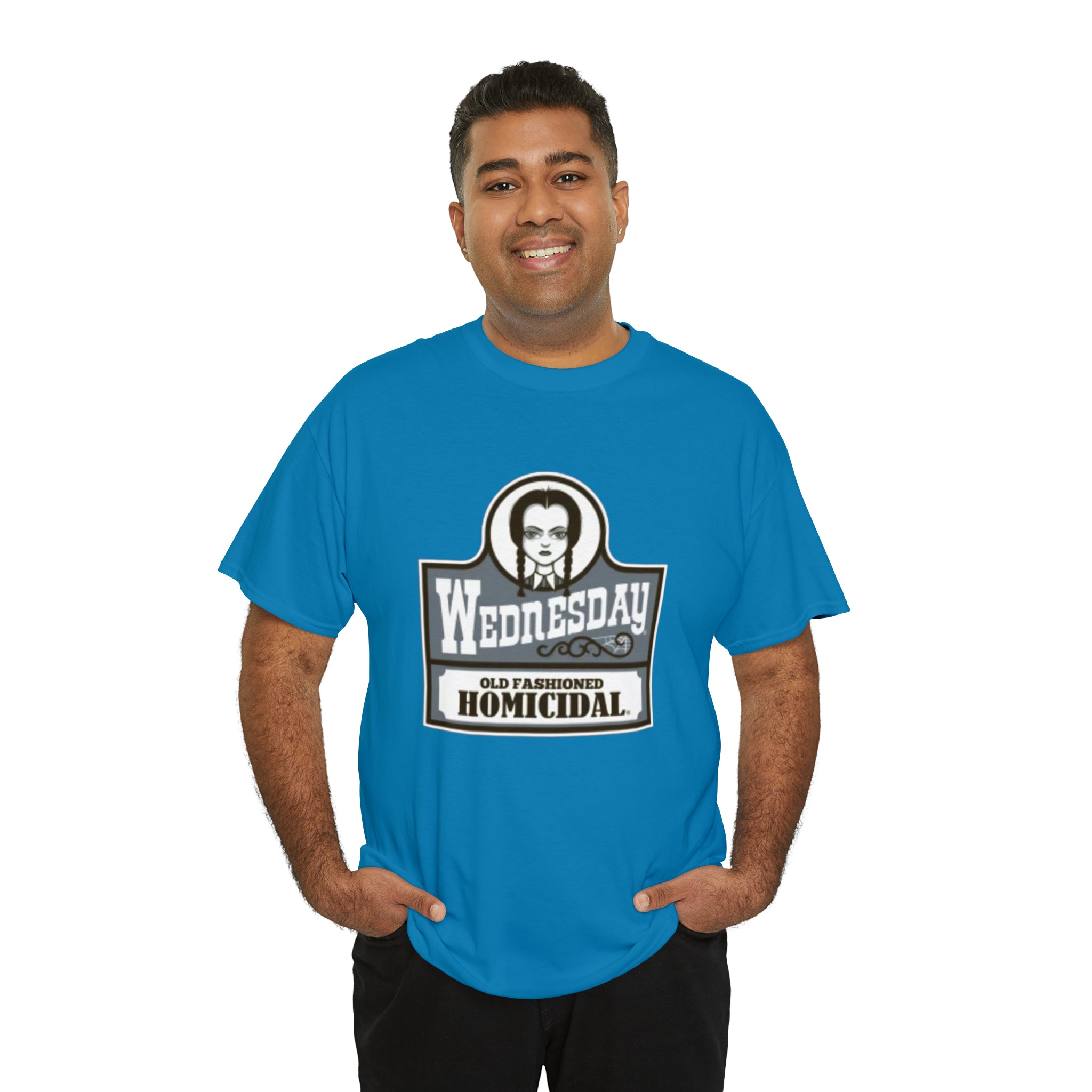 Wednesday- Wendys Unisex Heavy Cotton T-Shirt - Creations by Chris and Carlos