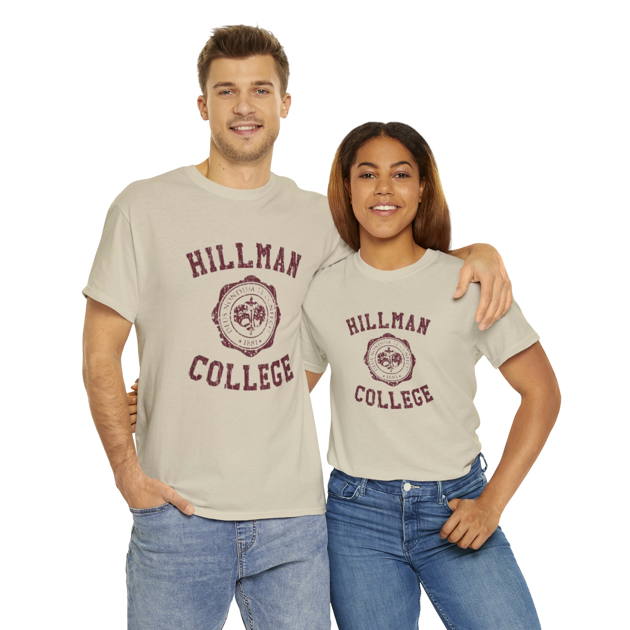 Hillman College- Unisex Heavy Cotton T-Shirt - Creations by Chris and Carlos
