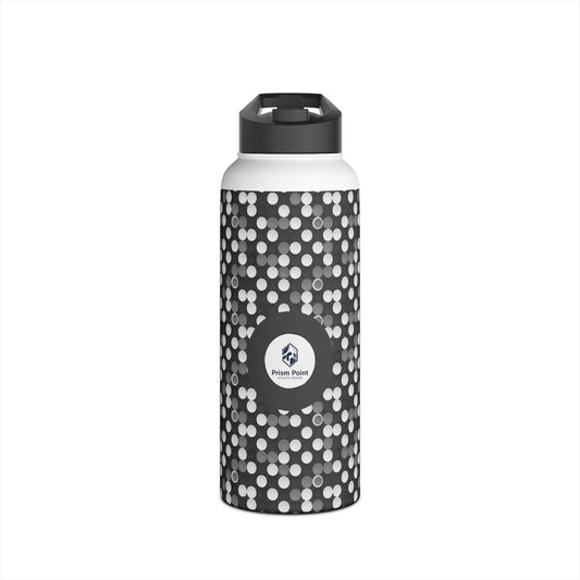 Prism Point Athletic Collection Black Hexagon Woven Pattern Stainless Steel Water Bottle - Creations by Chris and Carlos