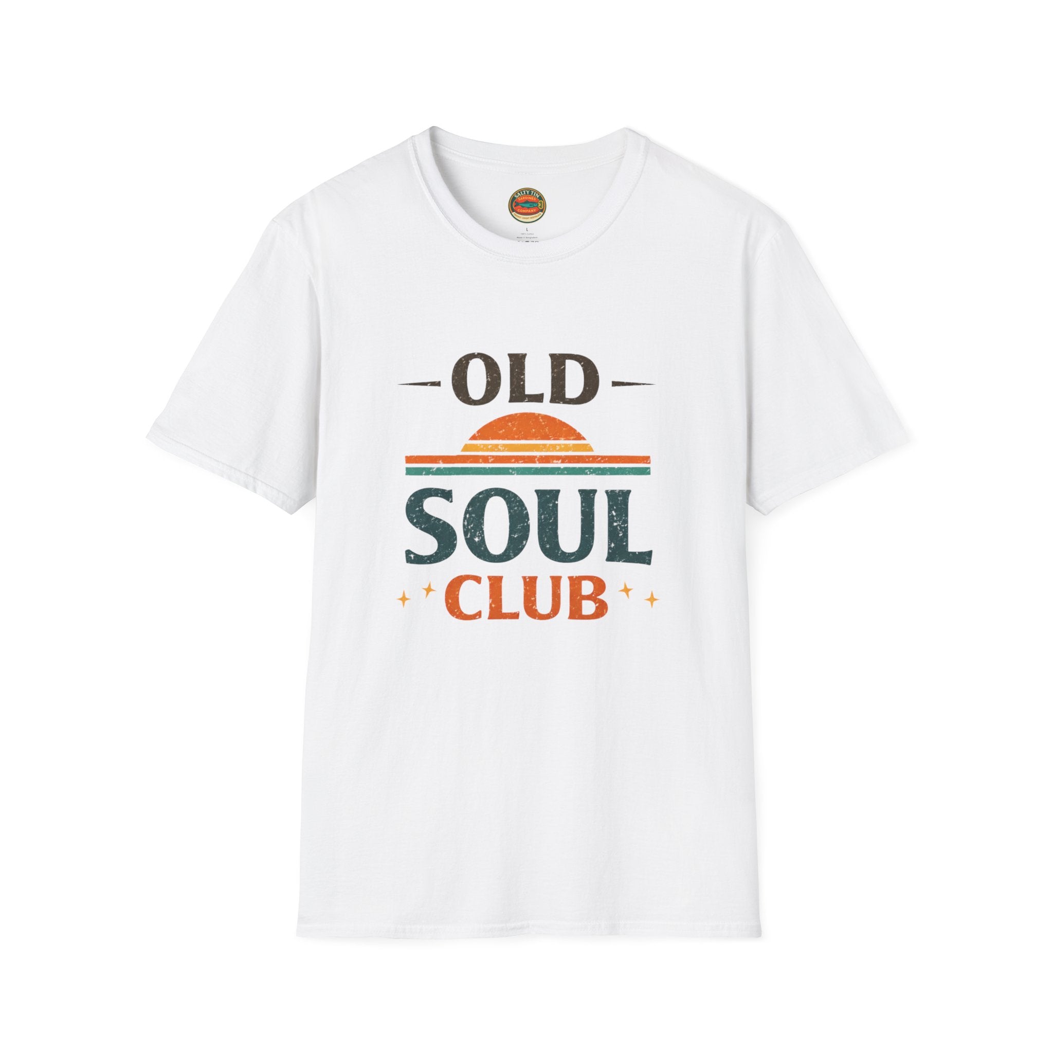 Old Soul Club T-Shirt — Retro Sunset Graphic Tee - Creations by Chris and Carlos