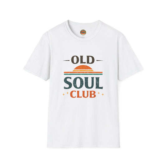 Old Soul Club T-Shirt — Retro Sunset Graphic Tee - Creations by Chris and Carlos