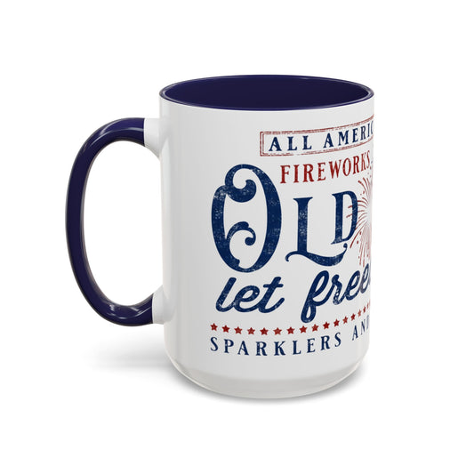 Patriotic 'Land of Glory' Accent Coffee Mug – Vintage 4th of July Americana Design - Creations by Chris and Carlos