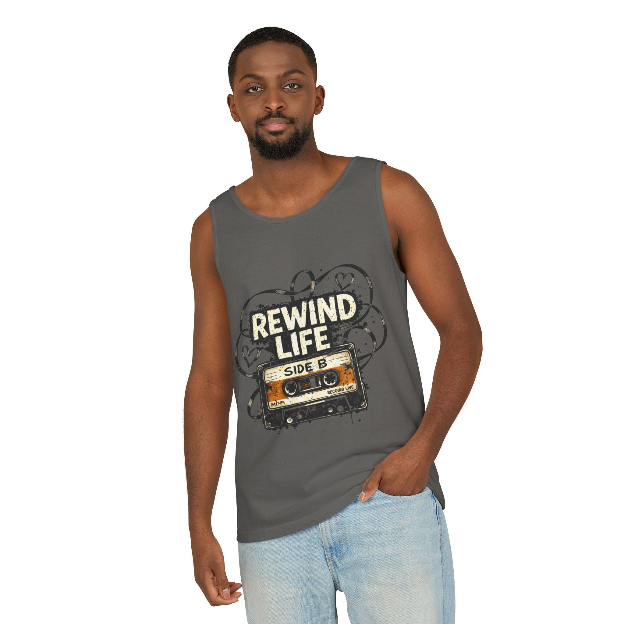 Rewind Life Vintage Cassette Tank Top - Creations by Chris and Carlos