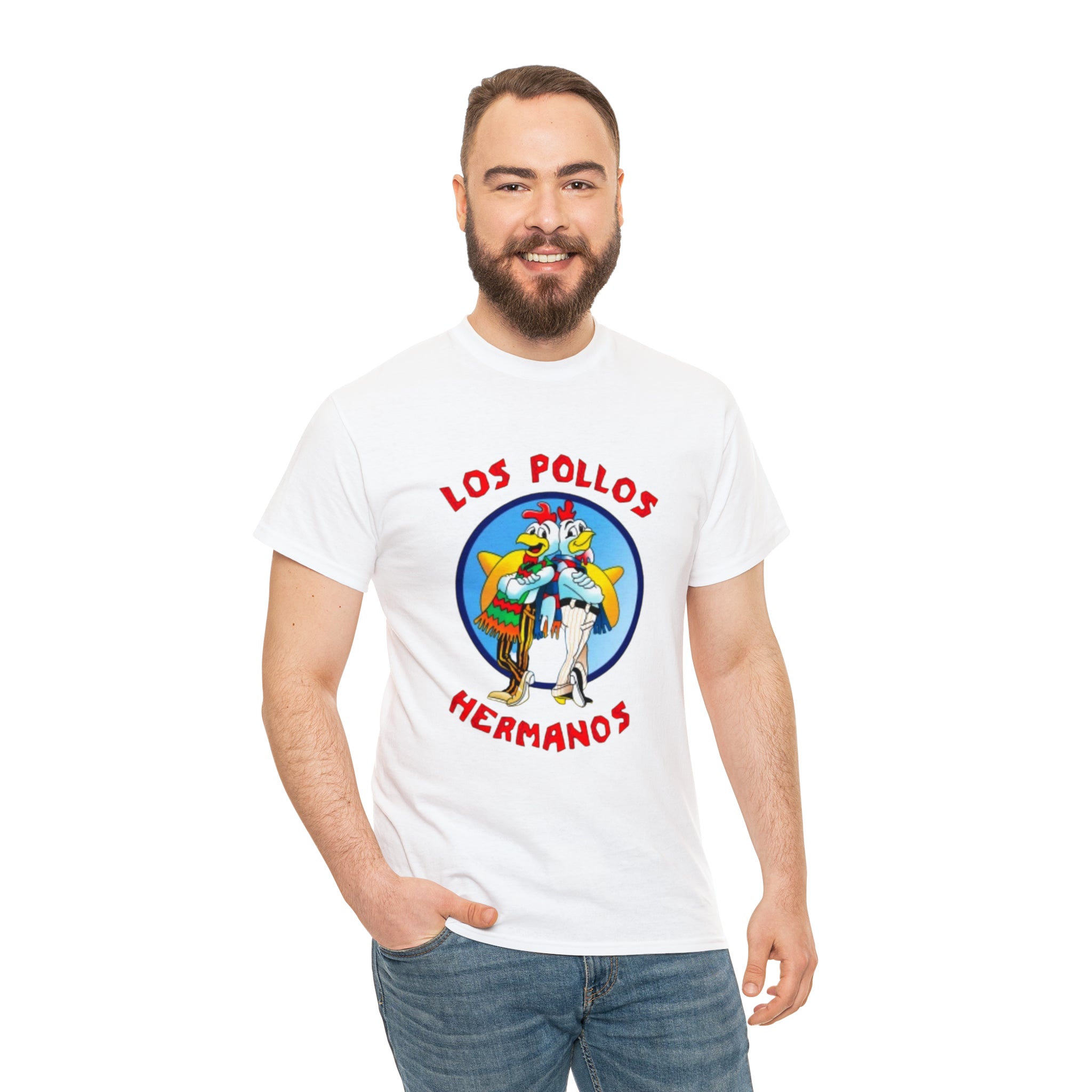 Pollos- Unisex Heavy Cotton T-Shirt - Creations by Chris and Carlos