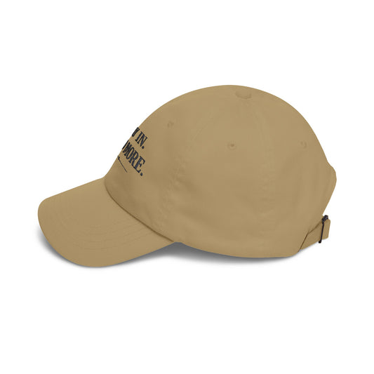 Dad Cap — "Stay In. Read More." Embroidered White Baseball Hat - Creations by Chris and Carlos