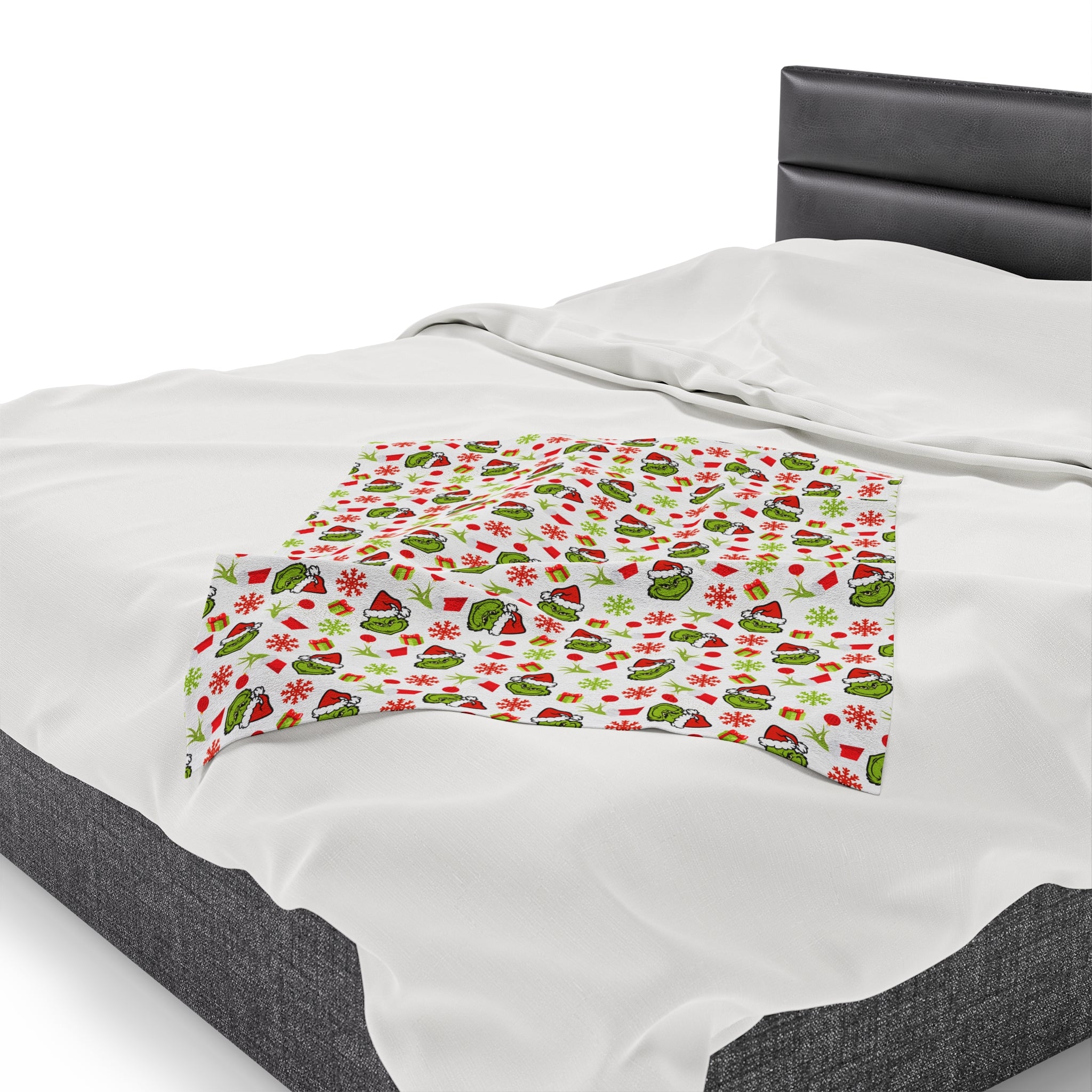 The Grinch- Velveteen Plush Blanket by CuddleLux Bliss - Creations by Chris and Carlos