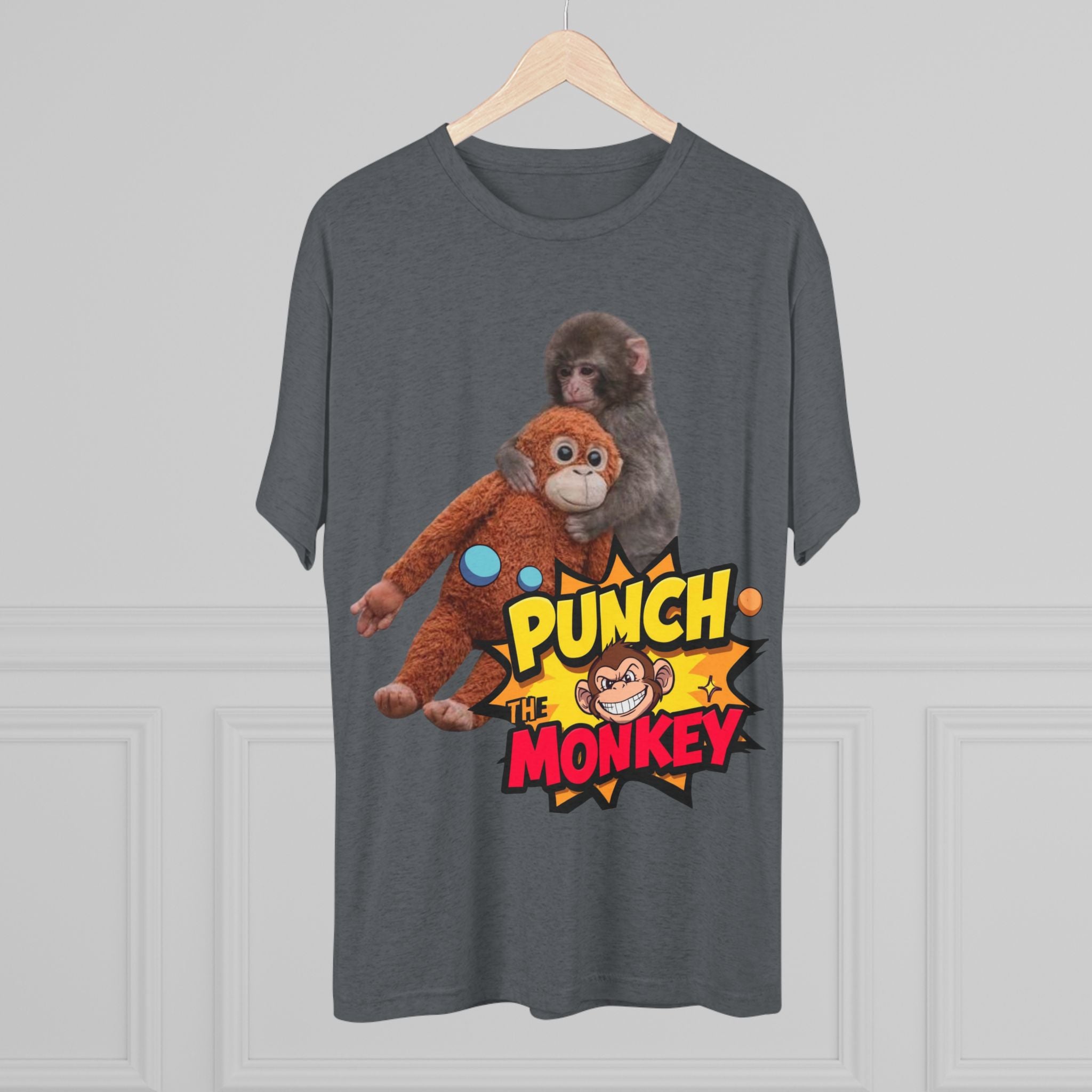 Punch the Monkey T-Shirt — Retro Comic Cartoon Monkey Graphic Tee - Creations by Chris and Carlos