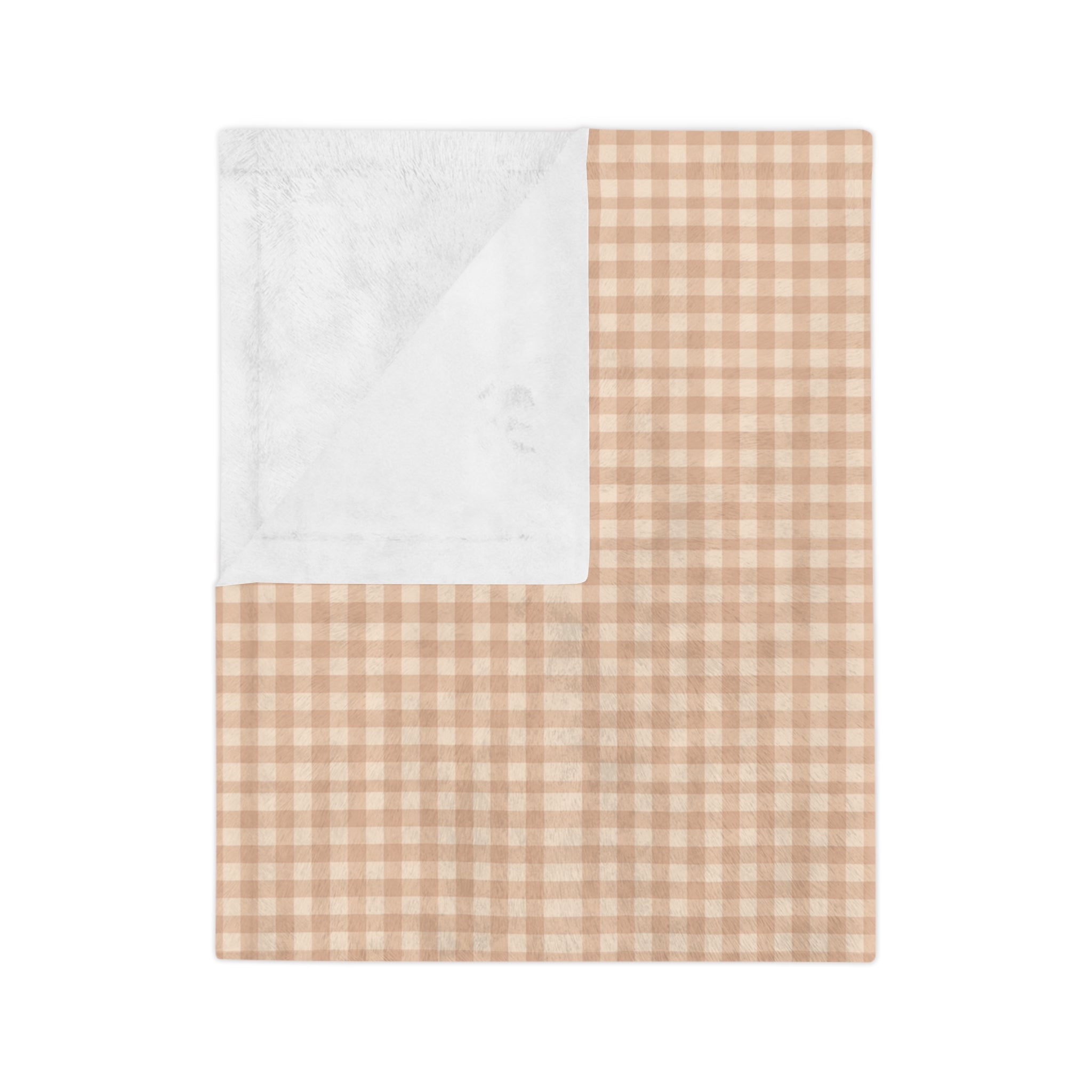 Gingham Velveteen Blanket — Old Soul Trading Co. Microfiber Throw - Creations by Chris and Carlos