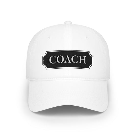 Coach Embroidered Patch Baseball Cap — Low Profile Coach Hat - Creations by Chris and Carlos