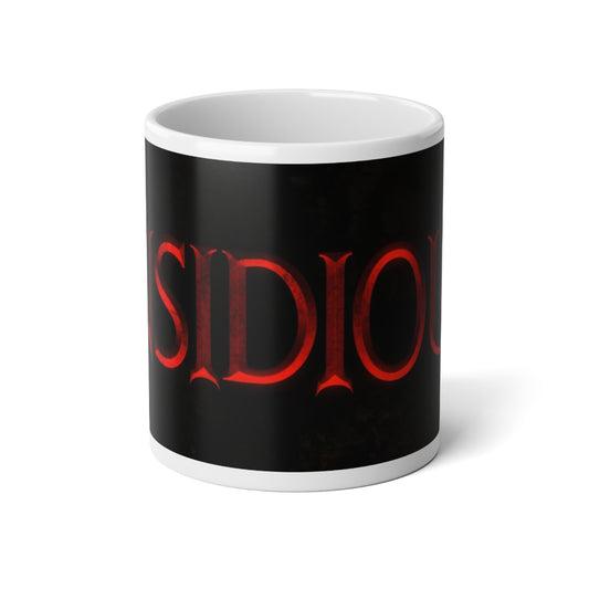 20oz Jumbo Mug — Red Gothic "Insidious" Horror Logo Coffee Cup - Creations by Chris and Carlos