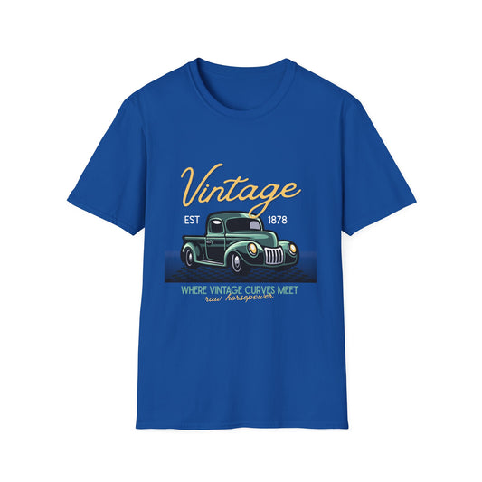 Vintage Truck T-Shirt — "Vintage" Retro Pickup Graphic Tee - Creations by Chris and Carlos