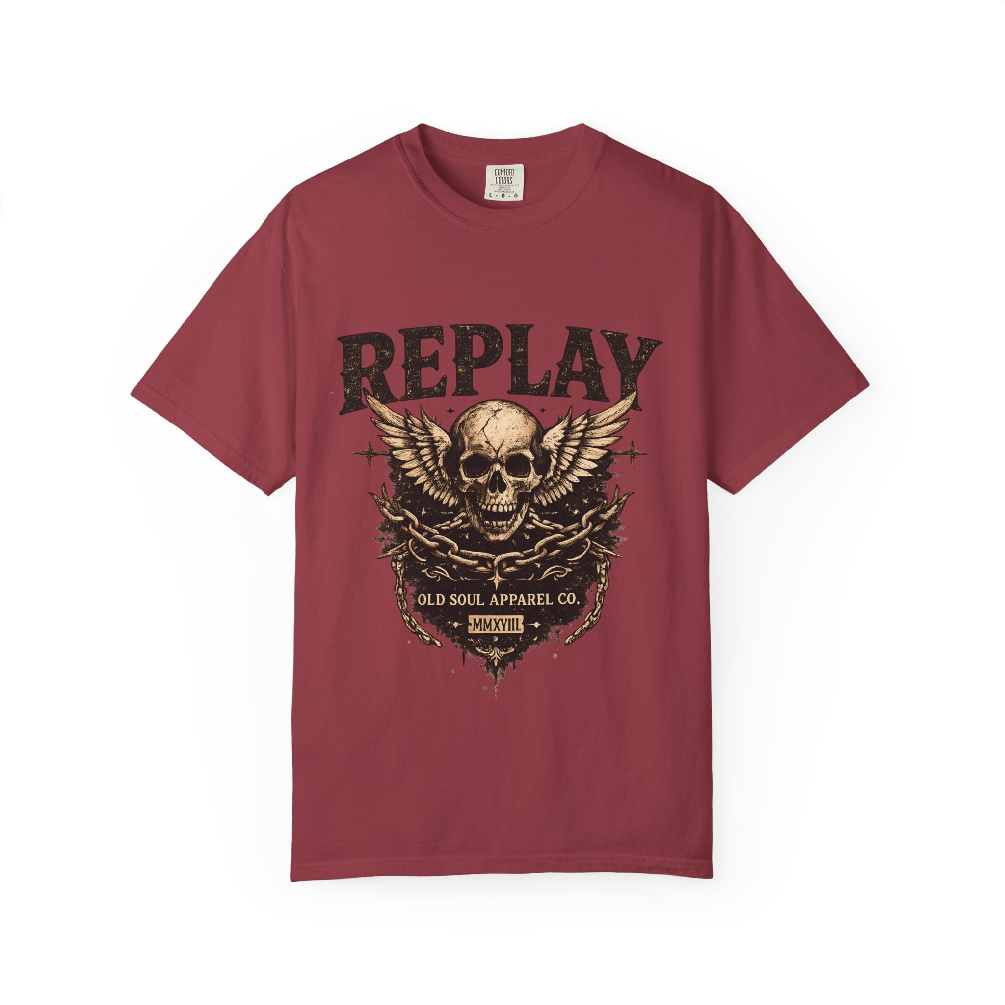 Replay Skull T-Shirt — Vintage Rock Graphic Tee - Creations by Chris and Carlos
