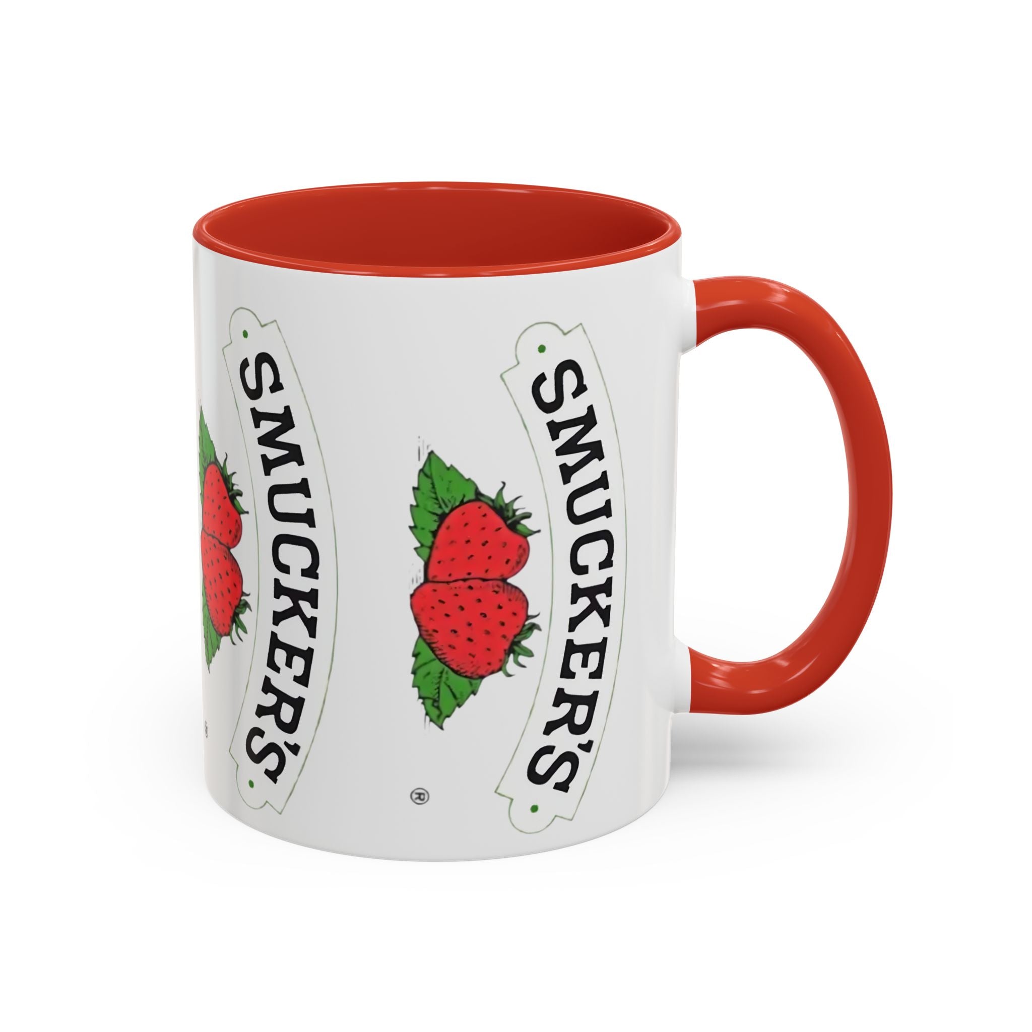 Smucker’s Strawberry Logo Accent Coffee Mug (11/15oz) - Creations by Chris and Carlos