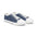 Men's Low Top Sneakers — Navy Coastal Pattern Casual Canvas Shoes