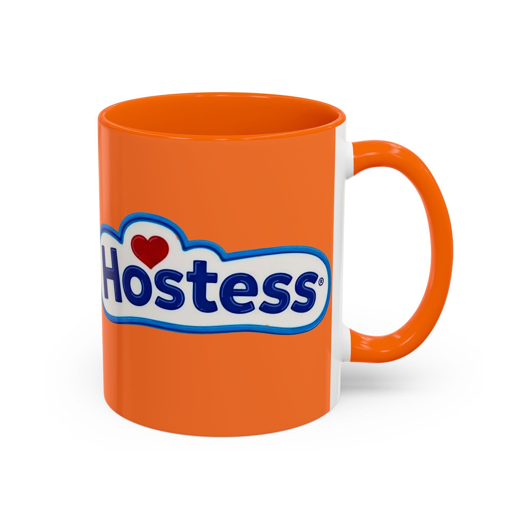 Hostess Logo Accent Coffee Mug — Retro Orange 11/15oz - Creations by Chris and Carlos