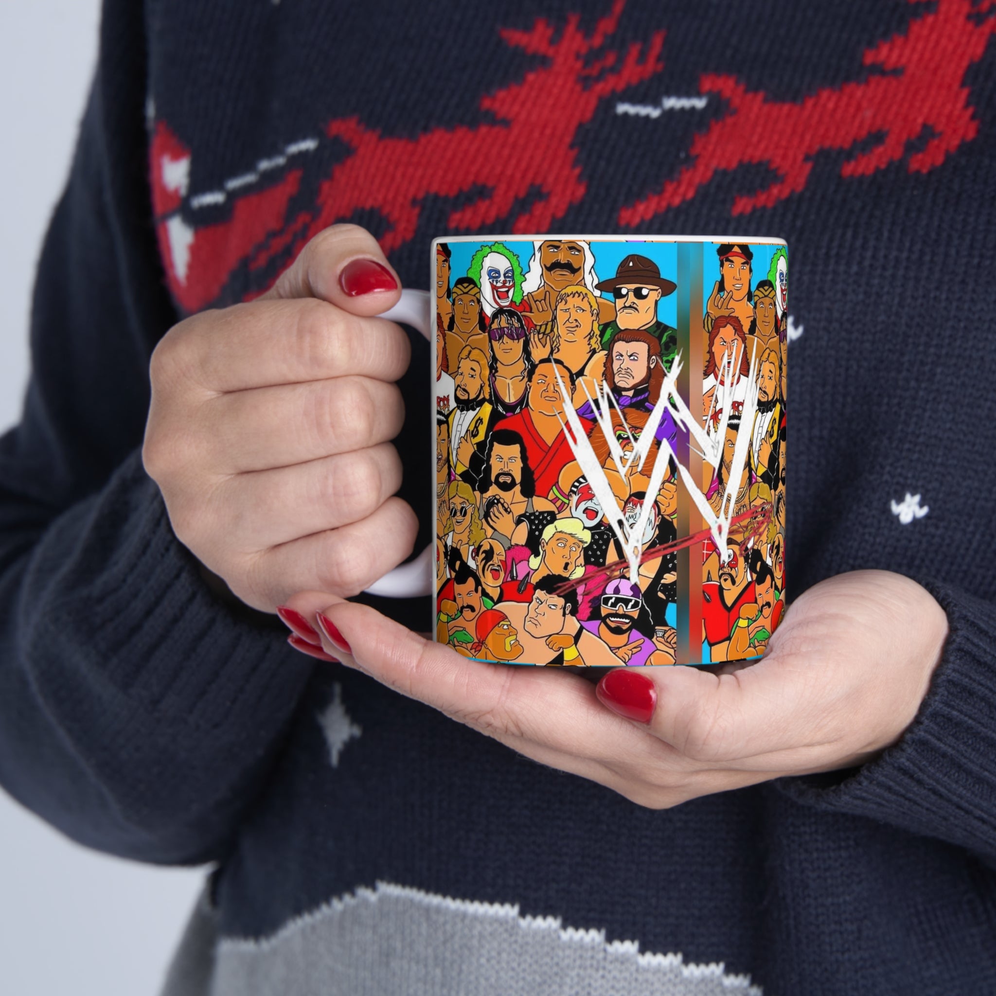 WWE Champions-  White Ceramic Mug - Creations by Chris and Carlos