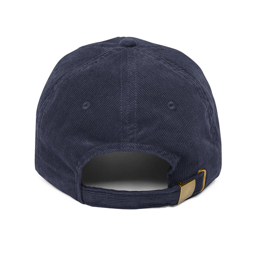 Corona Extra Embroidered Corduroy Cap — Vintage Navy Baseball Hat - Creations by Chris and Carlos