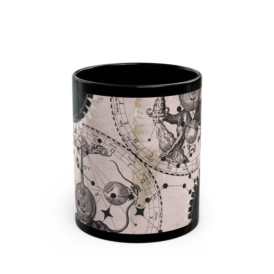Astrology Constellation Black Mug – Vintage Zodiac Celestial Coffee Cup (11oz, 15oz) - Creations by Chris and Carlos